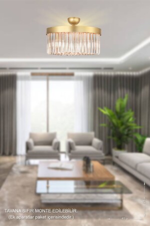 MNZ-Desina 40' Crystal Stone Luxury Chandelier - (مصفرة بالذهب) PY-300-40 - Avizemoda