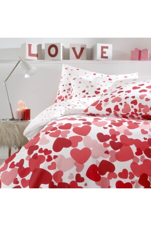 Desire Ranforce Doppelbett-Bettbezug-Set, Rot (VALENTINSTAG) 000000001000044988 - 4