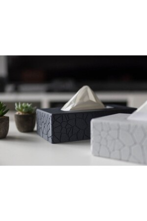 Desktop Serviettenhalter Box Design Schwarz BUXECOPECETELIK - buxeco