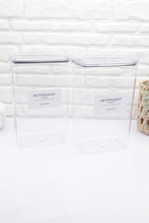 Deterjan Kavanozu-kutusu(beyazlar)-deterjan Kavanozu-kutusu(renkliler) 2900ml - Zezedesing