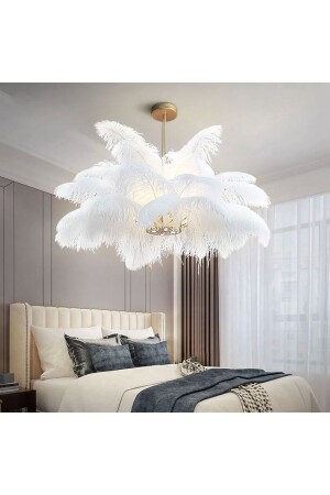MNZ-Ostrich Feather Chandelier Vis-4356 - VİSENTE HOME