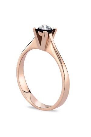 Diamant-Solitär-Goldring 0. 12 CT - 3