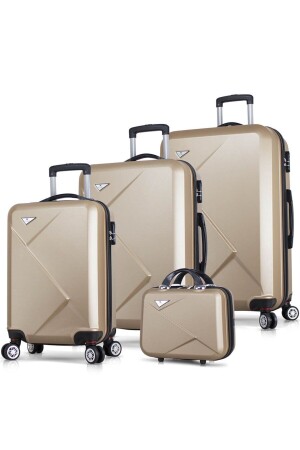 Diamond Abs Cabin Medium Large und Vanity Size Gold 4-teiliges Reisekoffer-Set MV8237 - 1