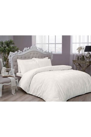 Diana Jakarta Doppelbett-Bettbezug-Set, Ecru - 1