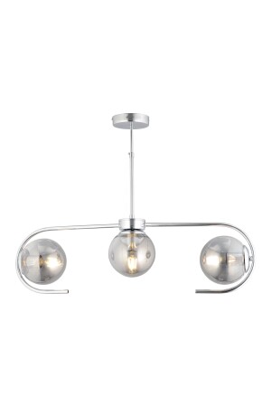 Diaspor 3-reihige Chrom-Rauchglas-moderne Pendelleuchte für junges Zimmer, Schlafzimmer, Retro-Wohnzimmer-Kronleuchter 3948-03-CH - 5