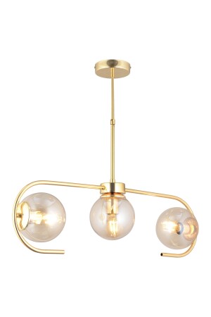 Diaspor 3-teilige goldene moderne Pendelleuchte für junges Zimmer, Schlafzimmer, Retro-Wohnzimmer, Kronleuchter 3948-03-GD - 3