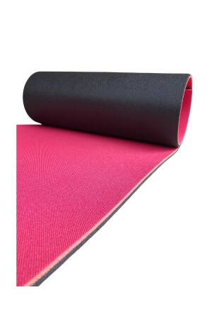 Dickes, 10 mm dickes, rutschfestes, doppelseitiges Pilates-Yogamattenkissen, Schwarz und Rosa, 170 x 55 cm, mit Aufhänger, Geschenk - 4