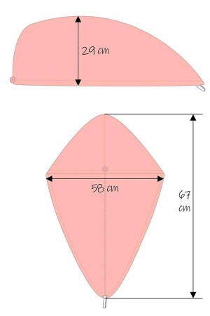 Dickes Mikrofaser-Haartuch, Strand- und Poolkappe, zum Trocknen von Badehaaren, zum Trocknen von Haaren, rosa 0068 - 8