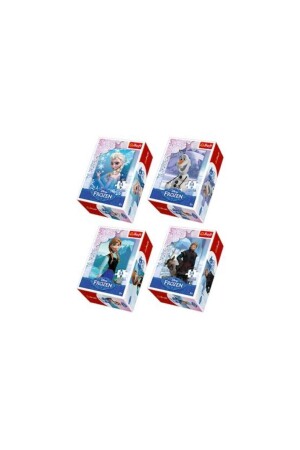 Die Eiskönigin, 4-teiliges Puzzle-Set – Elsa – Anna – Olaf Kristoff, 54 Teile - 1