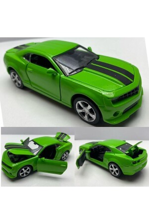 Diecast,Metal Oyuncak Araba Chevrolet Camaro Kaput Bagaj Açılır Çek Bırak Model Araba 72036291739273 - 1