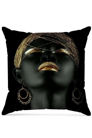 Digital bedruckter dekorativer 4-teiliger Kissenbezug „Black Girl“ 4AYD68 - 3