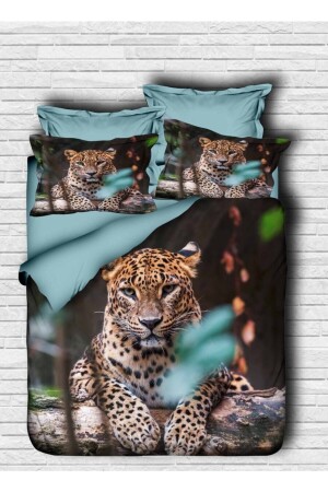 Digital bedrucktes 3D-Doppelbettbezug-Set Leopard RDG-134 - 1