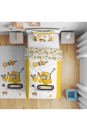 Digital bedrucktes Einzelbettbezug-Set für Kinderzimmer ohne Laken, 160 x 220 cm, Modell 0006 i00006029000 - 3