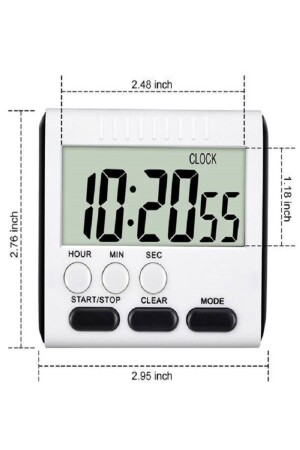 Digitaler Timer, Countdown-Uhr, Küchenuhr, Timer, Countdown, Stoppuhr, Mini-Uhr - 5