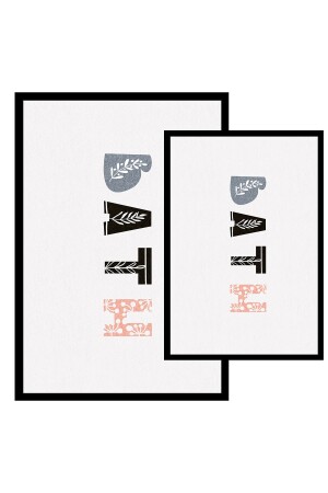 Digitales, rutschfestes, waschbares, nordisches, skandinavisches, modernes Badezimmer-Badezimmerteppich-Set DC-8075 - 3