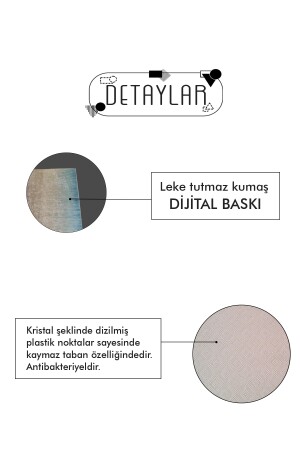 Dijital Baskı Kaymaz Taban Yıkanabilir Bath Yazılı Banyo Paspası Dc-8025 Koyu Gri 8025-Siyah - 3