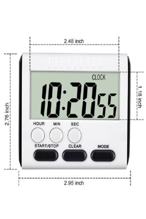 Dijital zamanlayıcı geri sayım saati mutfak saati timer geri sayım kronometre mini saat - 4