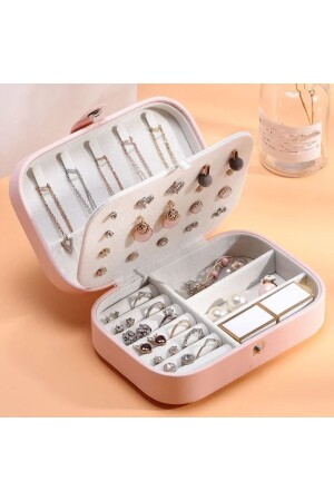 صندوق المجوهرات المستطيل 3 قطع مجوهرات منظمة حلقة الأذن رقبة عنق منظمة السفر - Schulzz