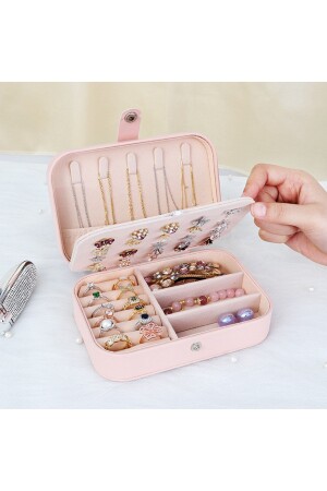 صندوق المجوهرات المستطيل 3 قطع مجوهرات منظمة حلقة الأذن رقبة عنق منظمة السفر - Vip Case