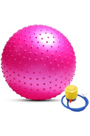 Dikenli Yoga Topu 65 cm Pembe Pompa - 1