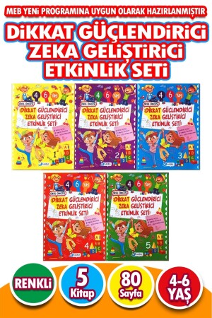 Dikkat Güçlendirici Ve Zeka Geliştirici Etkinlik Seti 4 - 6 Yaş - 5 Kitap - 2