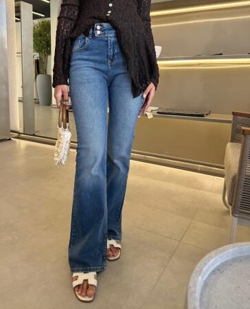 Dilvin Kemerli Bootcut Jean - Duendeca