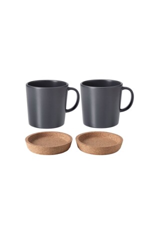 Dinera Kupa Takımı > 2 Adet Kupa - 9 Cm Mantar Altlık > 30 Cl EZMK.0414.02 - IKEA