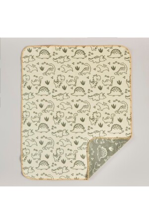 Dino-Baumwoll-Babydecke Khaki (100 x 120 cm) 13592 - 7