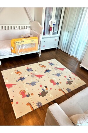 Dino Road faltbare doppelseitige Spielmatte 150 x 200 x 1 cm - 5