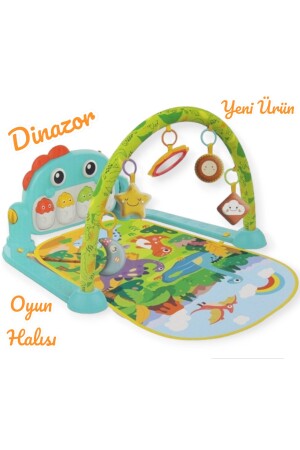 Dinosaurier-Klavierspielmatte mit Ton und Licht, 5-in-1, neues Design - 1