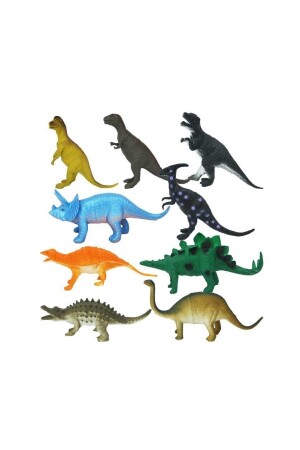 Dinozorların Dünyası Poşetli 9lu Hayvan Oyun Seti Oyuncak Dinazor Figürleri Dinozor Set scn172 - 1