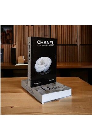 Dior & chanel dekoratif kitap kutusu 2li set - 2