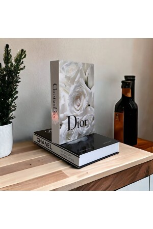 Dior & chanel dekoratif kitap kutusu 2li set - 3
