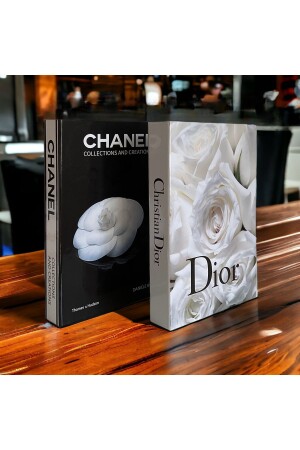 Dior & chanel dekoratif kitap kutusu 2li set - Nariba