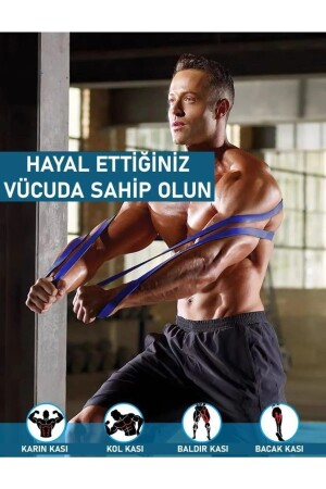 DİRENÇ BANDI PİLATES YOGA ESNEME EGZERSİZ DİRENÇ LASTİĞİ - 3