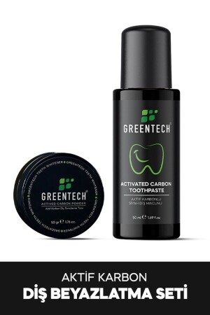 Diş Beyazlatma Seti (Diş macunu 50ml - Toz 50gr) - Greentech