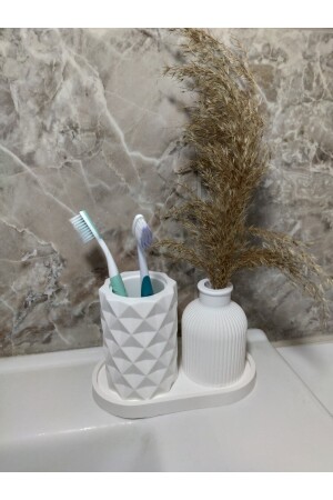 Diş fırçalığı, Vazo, Tabak seti, Banyo seti Dekoratif ürün ROLLOR904 - 5