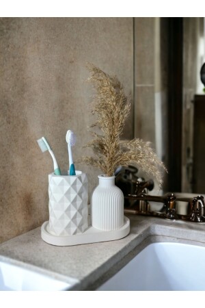 Diş fırçalığı, Vazo, Tabak seti, Banyo seti Dekoratif ürün ROLLOR904 - 1