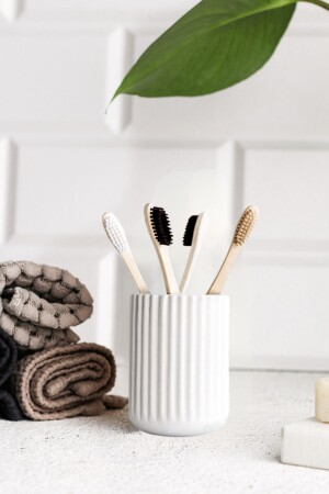 محفظة فرشاة الأسنان من النيازك الأبيض - Lalezen Home