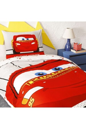 Disney Cars Lightning Baumwoll-Einzelbettbezug-Set, elastisch, 160 cm x 220 cm, 90557 - 1