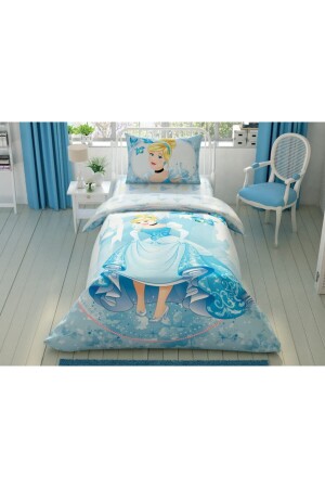 Disney Cindrella Forever Lisanslı Nevresim Takımı Tek Kişilik Lastikli 160 Cm X 220 Cm 60052 - 2