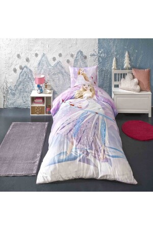 Disney Frozen Breezy Baumwoll-Einzelbettbezug-Set mit gemustertem Gummizug auf beiden Seiten, 160 cm x 220 cm, 90558 - 2