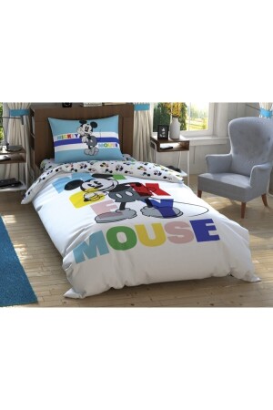 Disney Mickey Color Face lizenziertes Bettbezug-Set, elastisch, 160 cm x 220 cm, 59508 - 2