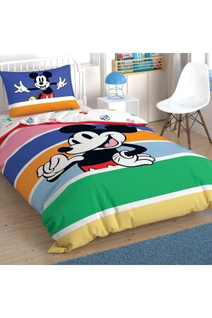 Disney Mickey Mouse Regenbogen-Baumwoll-Bettbezug-Set 2 15001997613 - 2