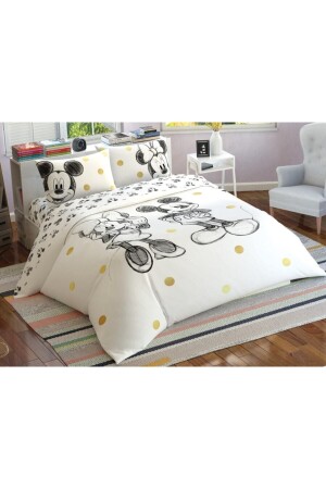 Disney Minnie & Mickey Glitter Çift Kişilik Nevresim Takımı 8682475055352 - Taç