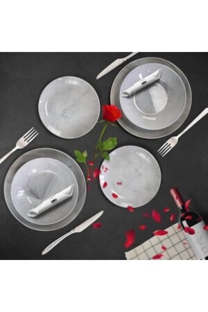 Diwali Granit Marbre 24 Parça Yemek Seti YEMEK TAKIMI 24 PARÇA - Luminarc
