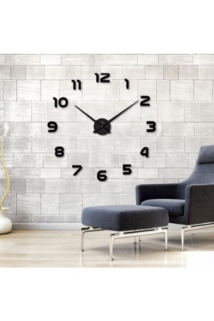 الجيل الحديث من الجيل المتحضر DIY 3D ديكوراتية كبيرة الحجم ملصق ساعة الجدار S8T001 - Otantik