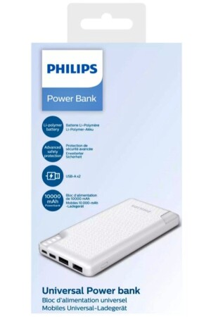 DLP2010NW 10.000 mAh Power Bank Beyaz (2 Çıkış) 37098 - 1