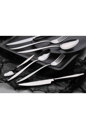 Dmr Life 90-teiliges Yakut Plain Gabel-Löffel-Set für 12 Personen 90-teiliges Yakut Plain Spoon DET - 1