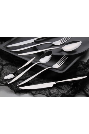 Dmr Life 90-teiliges Yakut Plain Gabel-Löffel-Set für 12 Personen 90-teiliges Yakut Plain Spoon DET - 2